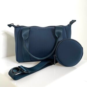 Crossbody | MyTagAlongs Navy Blue Scuba Neoprene Set w Clip Pouch +  Strap